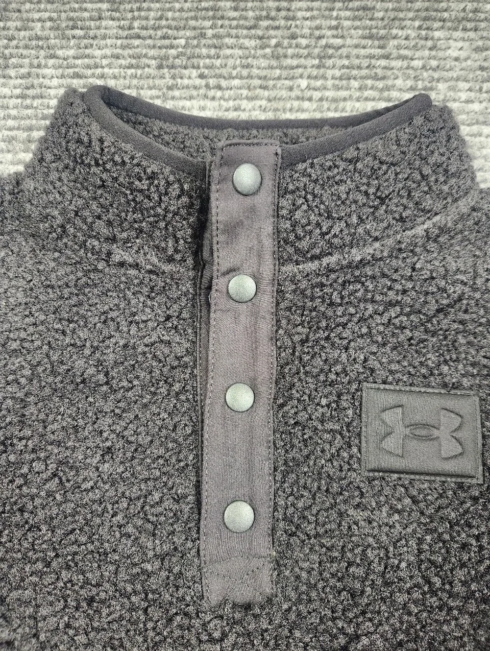 Under Armour Kids Sherpa Quarter-Snap Pullover Sz:6 NWT Black Teddy Pockets